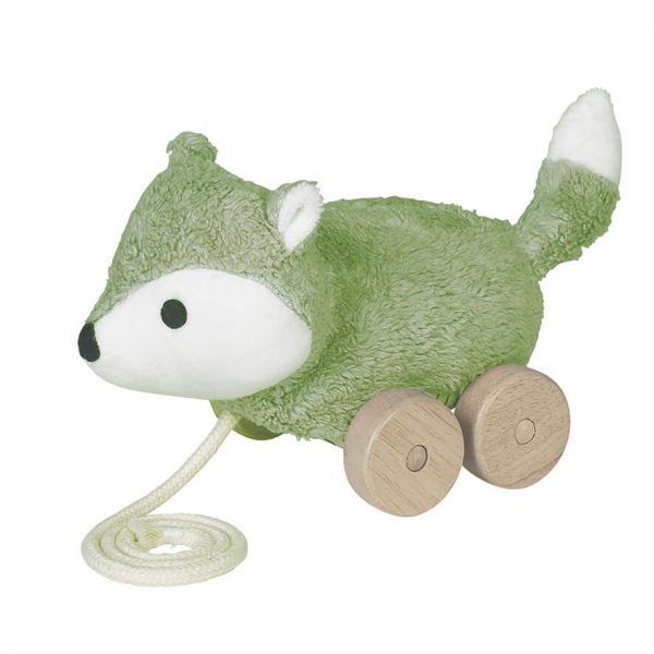 Mingus green fox pull toy