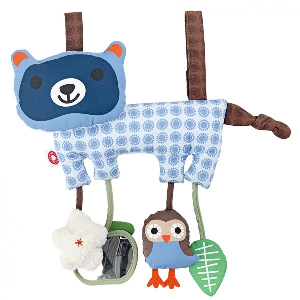 Hasse blue raccoon activity toy